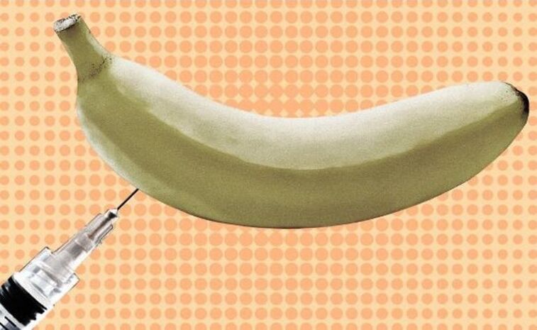 Мисал катары бананды колдонуу менен инъекциялык жыныстык мүчөнү кеңейтүү